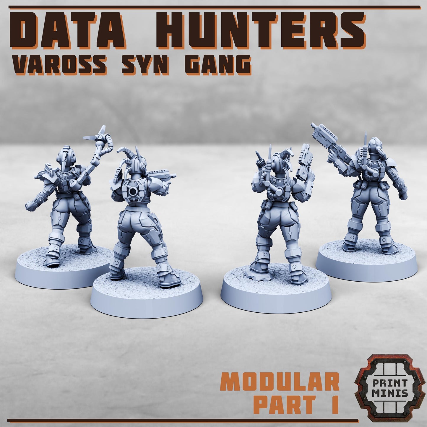 Data Hunters - Vaross Syn Gang -  Sci-Fi Grimdark Tech Hunter Mercenaries by Print Minis