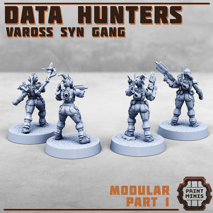 Data Hunters - Vaross Syn Gang -  Sci-Fi Grimdark Tech Hunter Mercenaries by Print Minis
