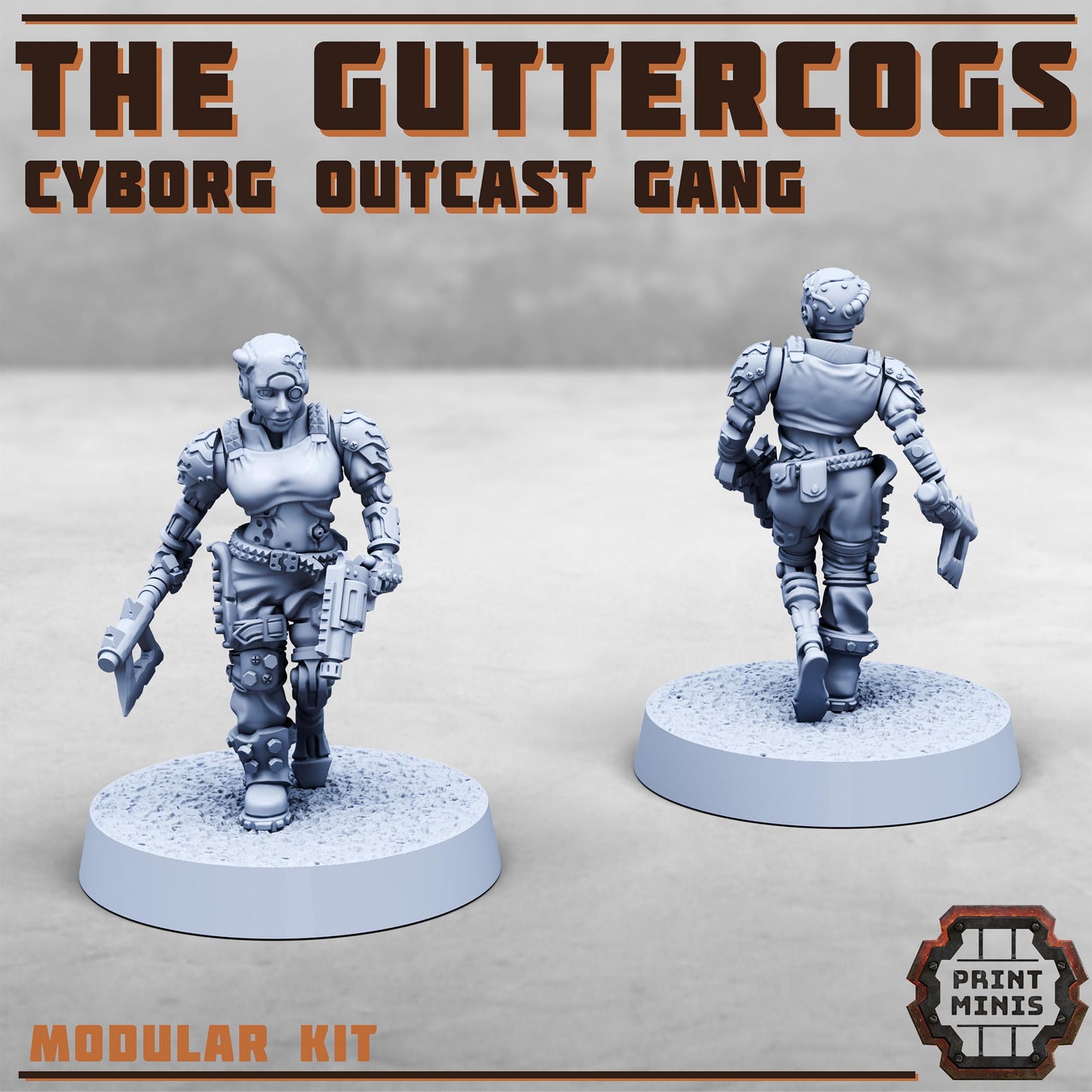 Iron Brawlers Gang -  Sci-Fi Grimdark Miner Gang Mercenaries by Print Minis