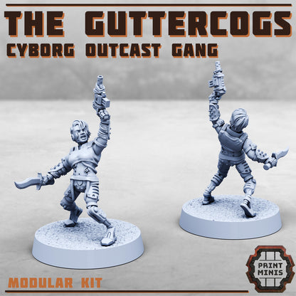Iron Brawlers Gang -  Sci-Fi Grimdark Miner Gang Mercenaries by Print Minis