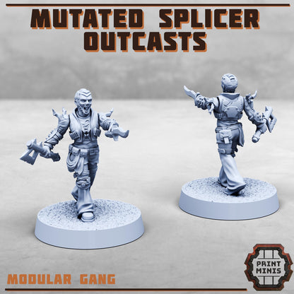 Mutated Splicer Outcast Gang -  Sci-Fi Grimdark Splicers by Print Minis