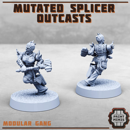 Mutated Splicer Outcast Gang -  Sci-Fi Grimdark Splicers by Print Minis