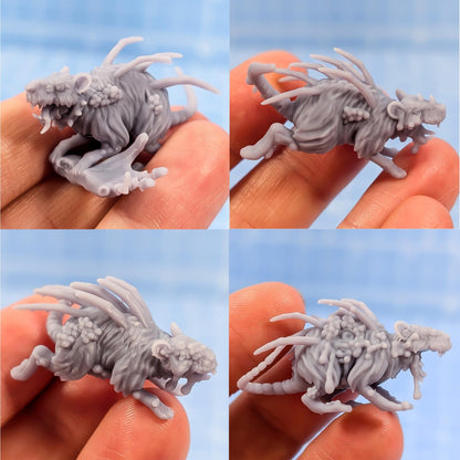 Putrid Mutated Rats x5 -  Sci-Fi Grimdark Splicers by Print Minis