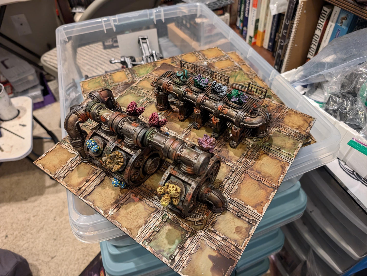 Mushroom Pipe Farm - Sci-Fi Space Industrial Terrain by Print Minis