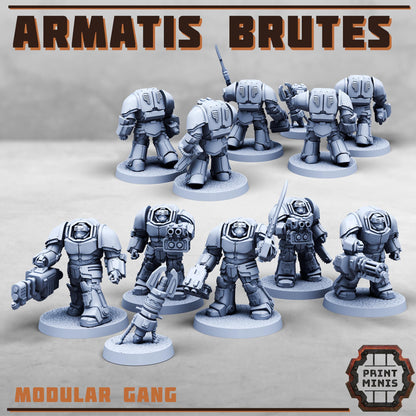 Armatis Mors Warriors - Brutes - Futuristic Marine Army, Sci-Fi Space Warriors by Print Minis