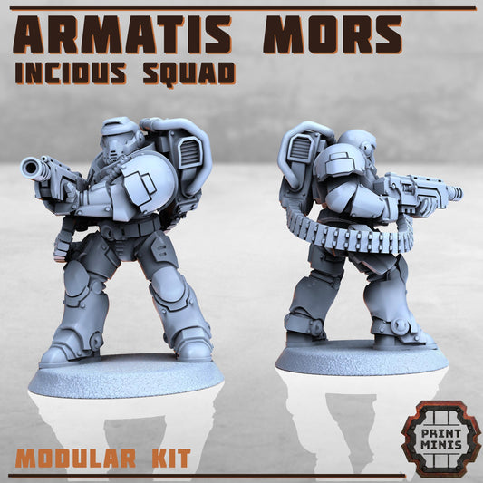 Armatis Mors Warriors - Incidus Squad - Futuristic Marine Army, Sci-Fi Space Warriors by Print Minis