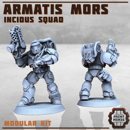 Armatis Mors Warriors - Incidus Squad - Futuristic Marine Army, Sci-Fi Space Warriors by Print Minis