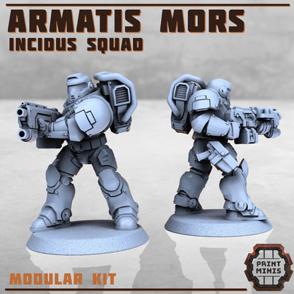 Armatis Mors Warriors - Incidus Squad - Futuristic Marine Army, Sci-Fi Space Warriors by Print Minis