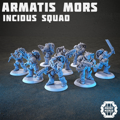 Armatis Mors Warriors - Incidus Squad - Futuristic Marine Army, Sci-Fi Space Warriors by Print Minis