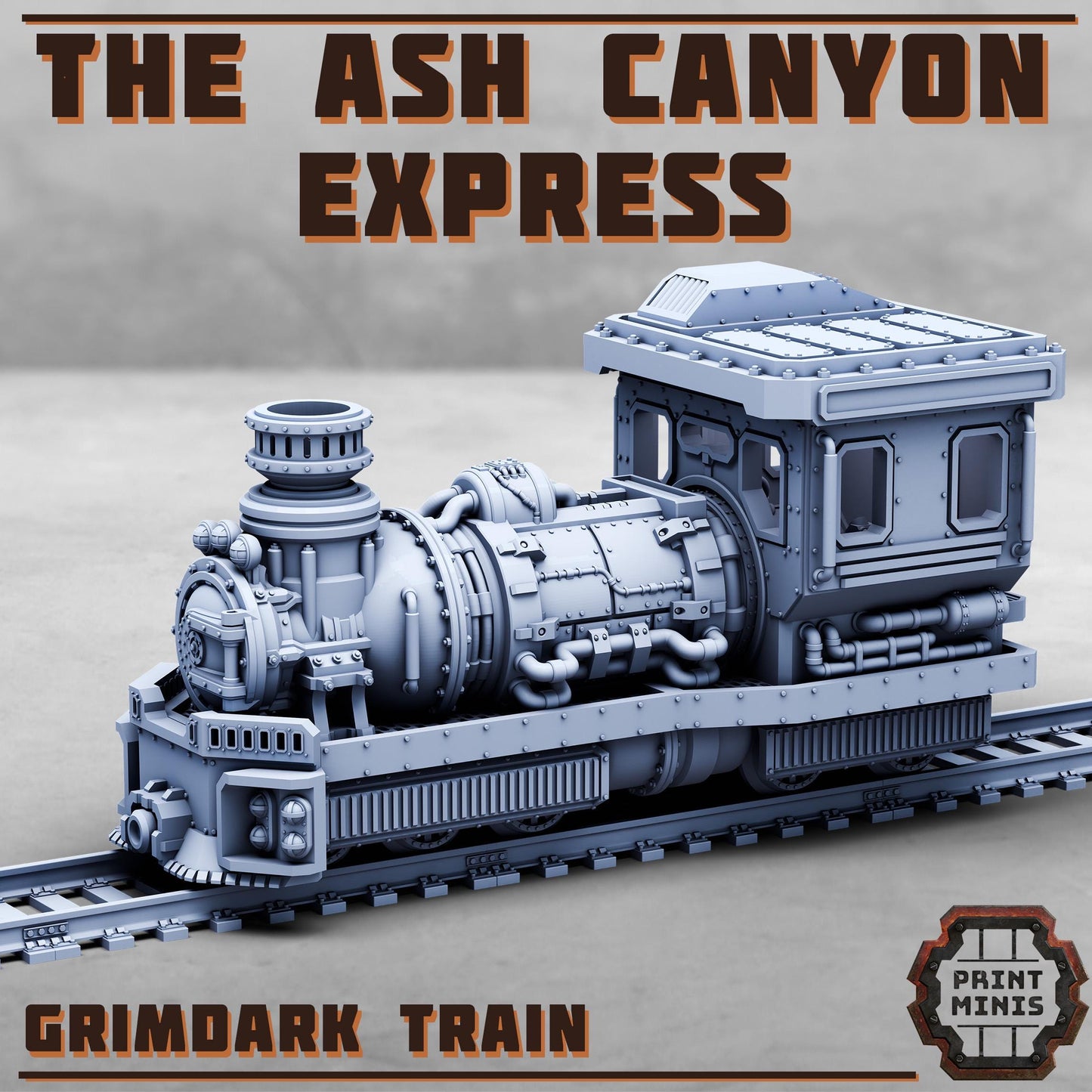 Ash Canyon Express - Sci-Fi Space Industrial Steampunk Train by Print Minis