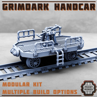 Grimdark Handcar - Sci-Fi Space Industrial Steampunk Train by Print Minis