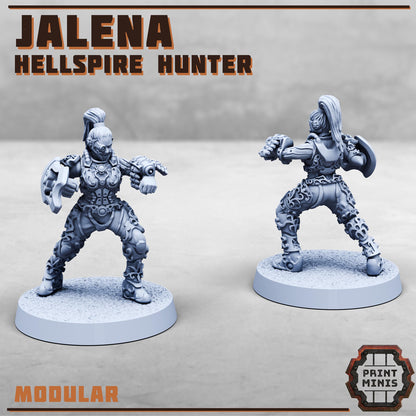 Hellspire Hunters: Jalena, Malika and Yadu -  Sci-Fi Grimdark Mutant Hunters by Print Minis