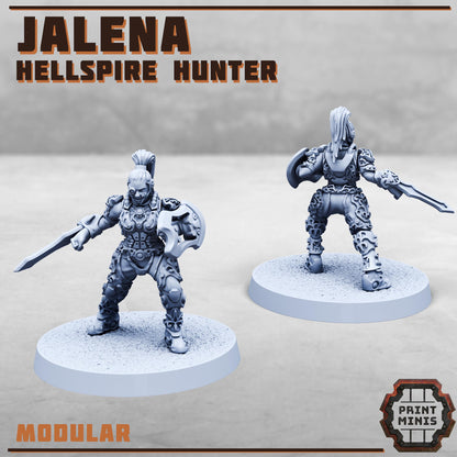 Hellspire Hunters: Jalena, Malika and Yadu -  Sci-Fi Grimdark Mutant Hunters by Print Minis