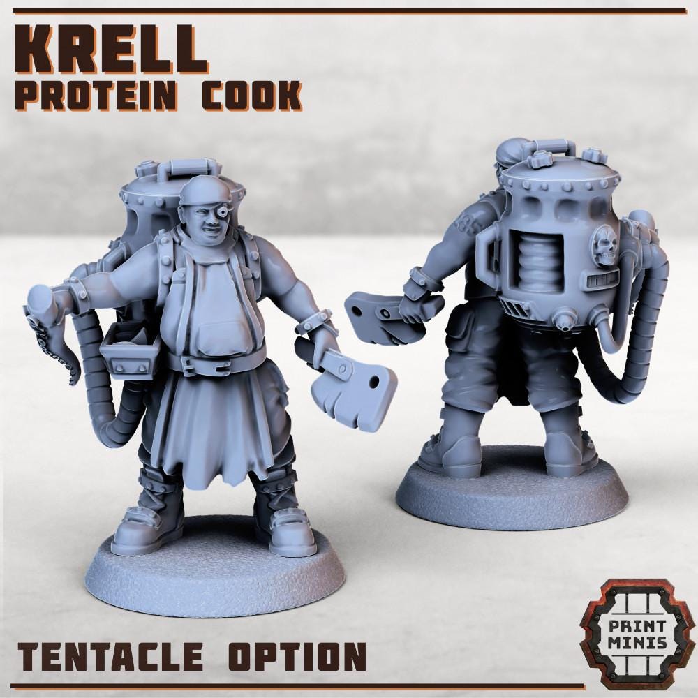 Market Hawker + Slop Chef -  Sci-Fi Grimdark Mercenaries by Print Minis