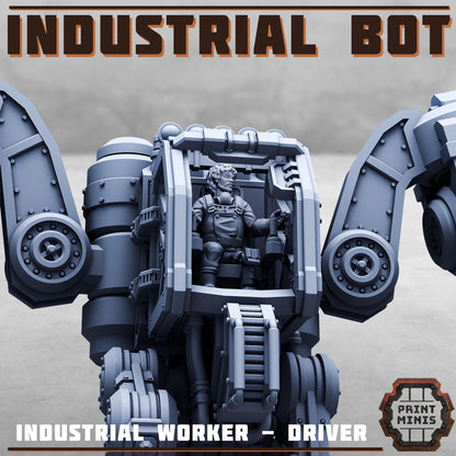 Industrial Bot -  Sci-Fi Grimdark Civilians by Print Minis