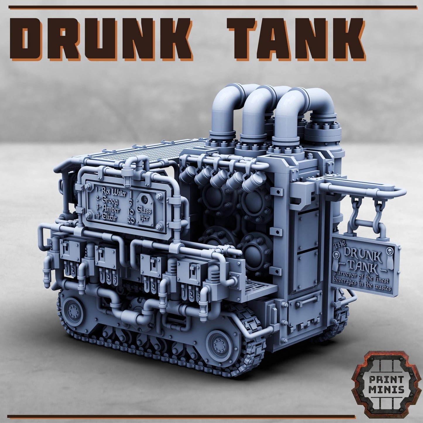 Drunk Tank with Bar Keeper - Sci-Fi Grimdark Mercenaries by Print Minis