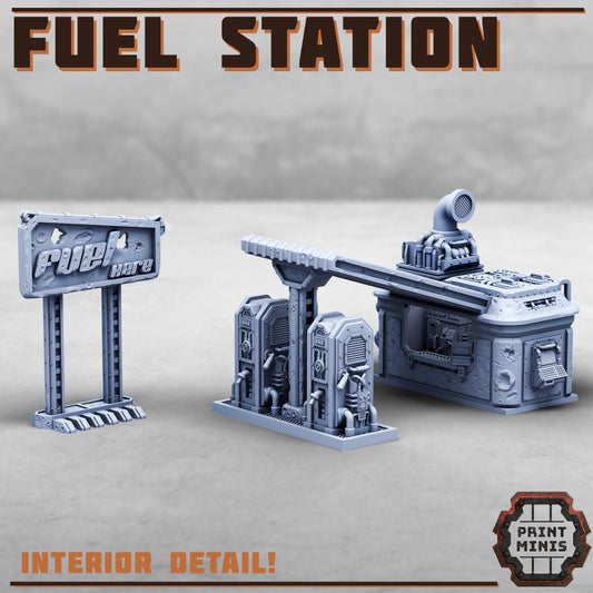 Fuel Station - Sci-Fi Space Industrial Terrain by Print Minis