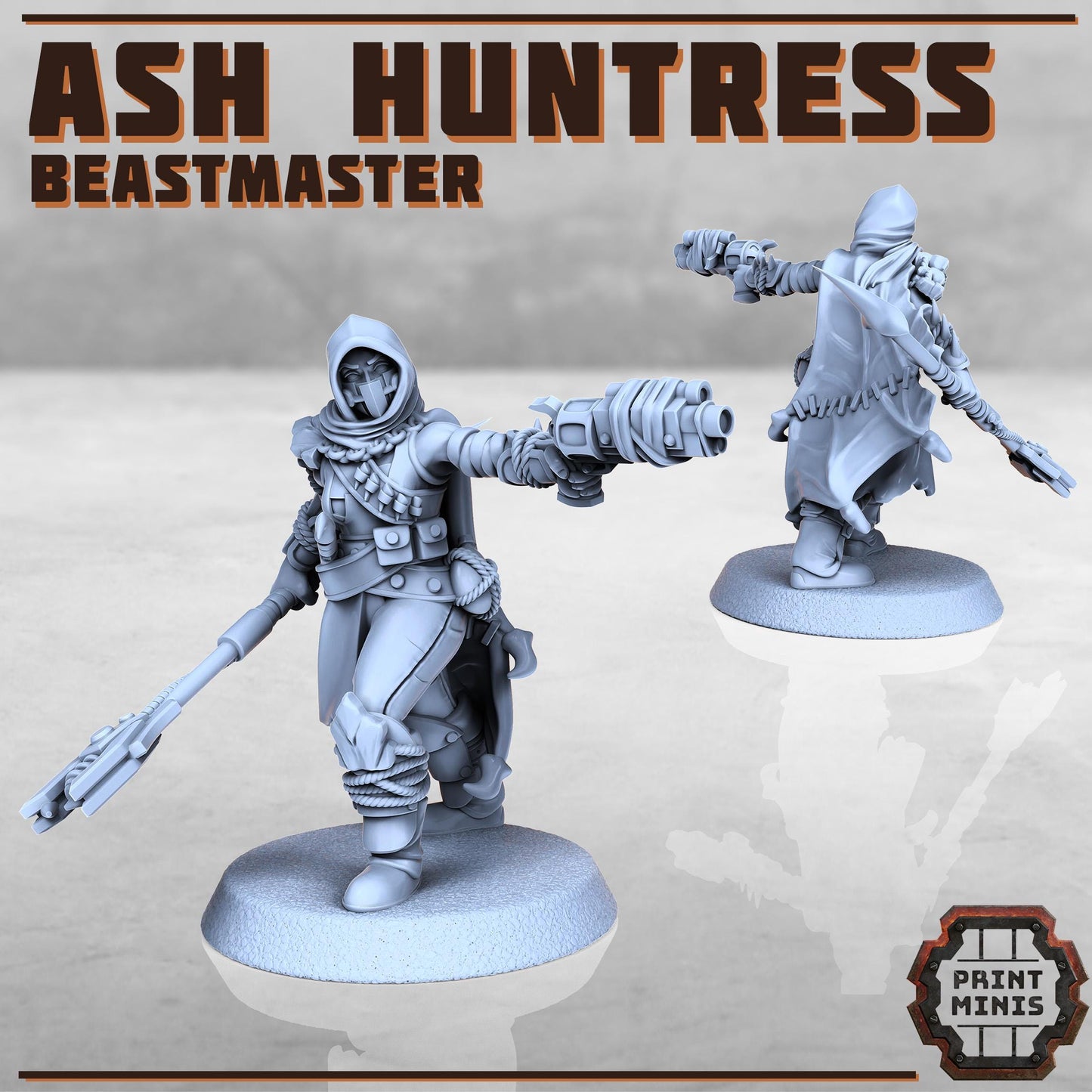 Ash Huntress - Beastmaster -  Sci-Fi Grimdark Mercenaries by Print Minis