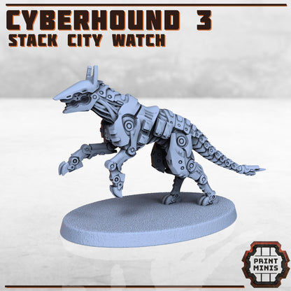 Cyberweiler - Robot Dog -  Sci-Fi Grimdark City Skirmish Warfare Robotic Mercenaries by Print Minis