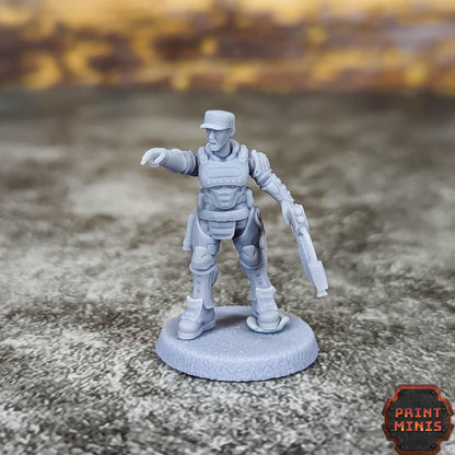 City Watch Enforcers - Ready to Play Gang -  Sci-Fi Grimdark Tech Hunter Mercenaries by Print Minis