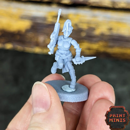 Bitter Nightshades Gang - Sci-Fi Grimdark City Skirmish Warfare Female Mercenaries by Print Minis