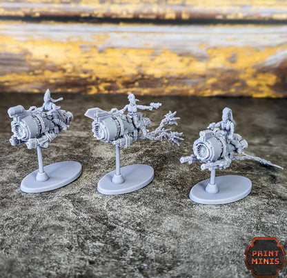 Bitter Nightshades Gang - Sci-Fi Grimdark City Skirmish Warfare Female Mercenaries by Print Minis