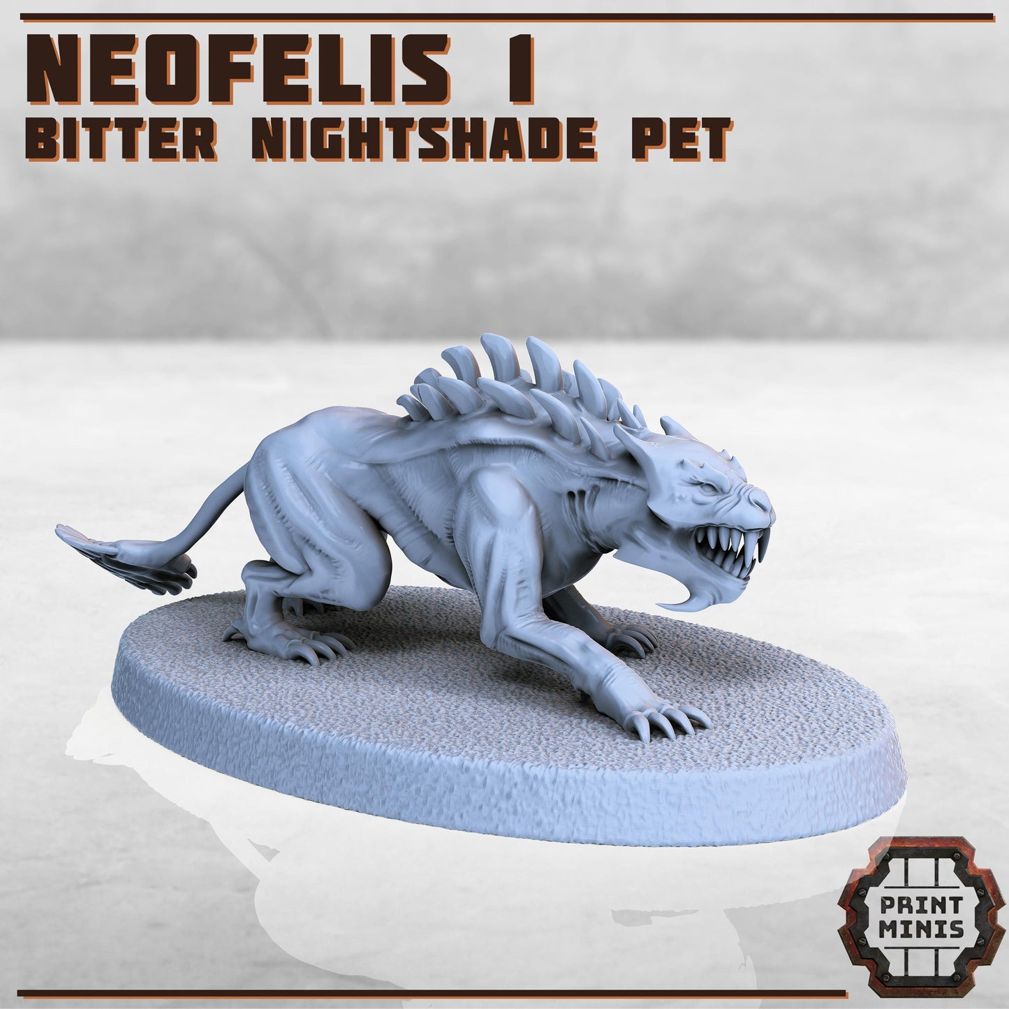 Neofelis - Bitter Nightshade Gang Pets -  Sci-Fi Grimdark City Skirmish Warfare Female Mercenaries by Print Minis