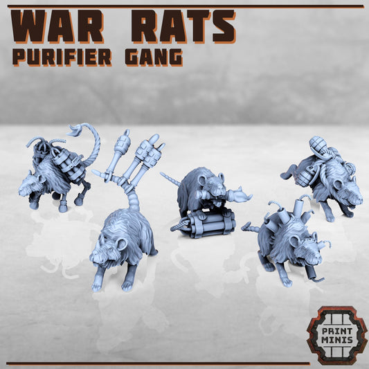War Rats - Purifier Gang pets -  Sci-Fi Grimdark Splicers by Print Minis