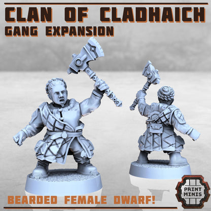 Clan of Cladhaich - Gang Expansion -  Sci-Fi Grimdark Space Dwarf Mercenaries by Print Minis