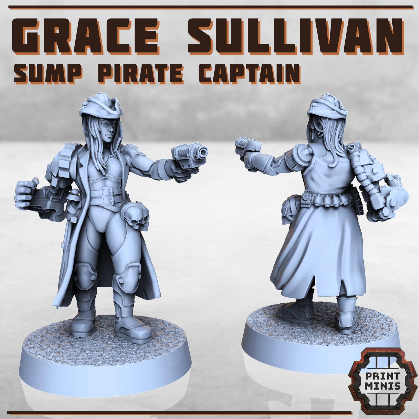 Grace Sullivan - Sci-Fi Sump Pirate Captain Miniature