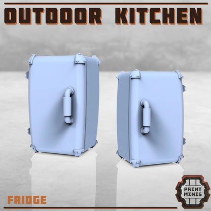 Outdoor Kitchen - Sci-Fi Kitchen Terrain -  Sci-Fi Grimdark Civilians by Print Minis