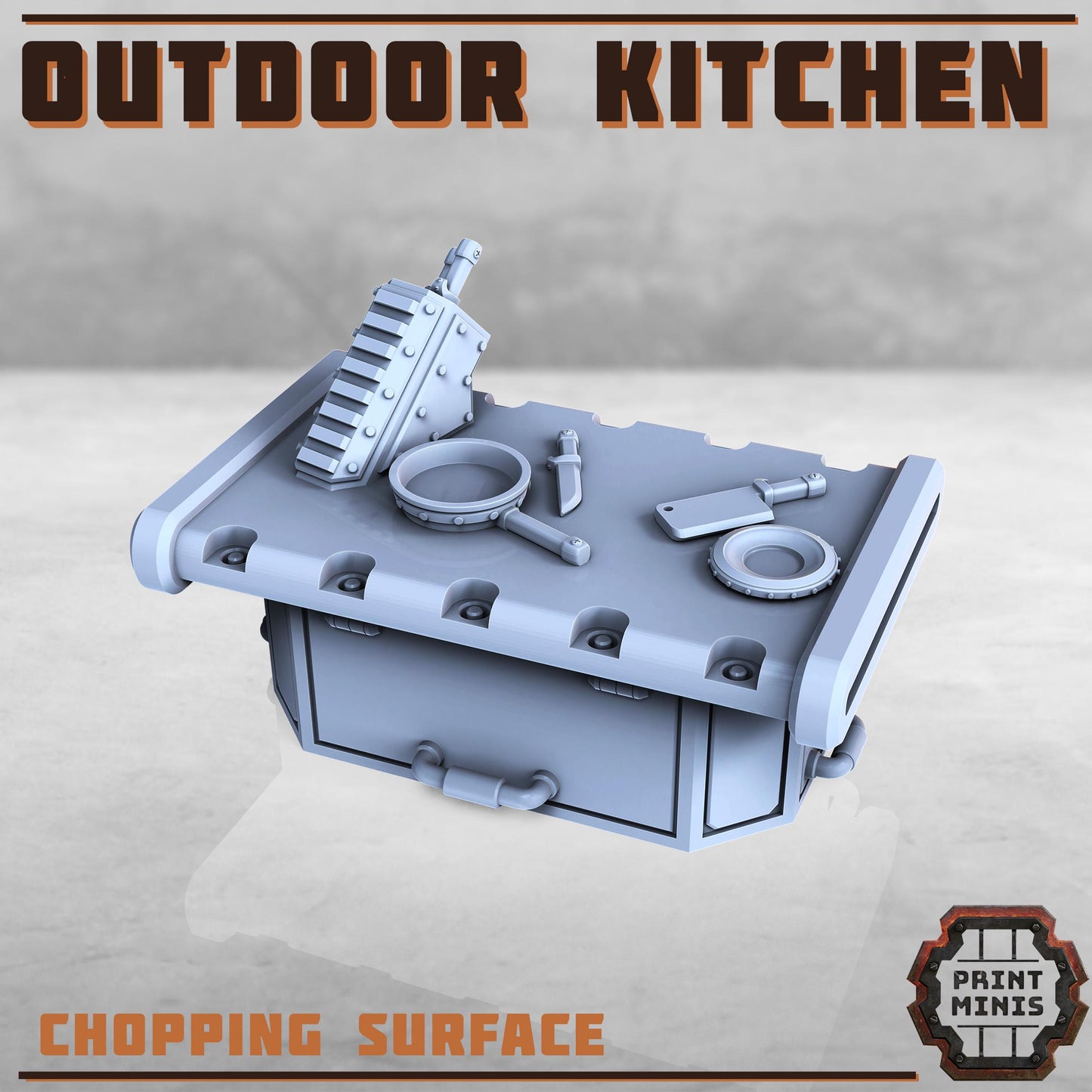 Outdoor Kitchen - Sci-Fi Kitchen Terrain -  Sci-Fi Grimdark Civilians by Print Minis