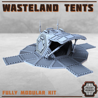 Wasteland Tents Kit -  Sci-Fi Grimdark Desert Terrain by Print Minis