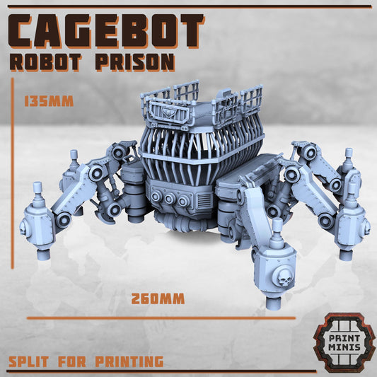 Cagebot - Robot Prison -  Sci-Fi Grimdark Gang by Print Minis