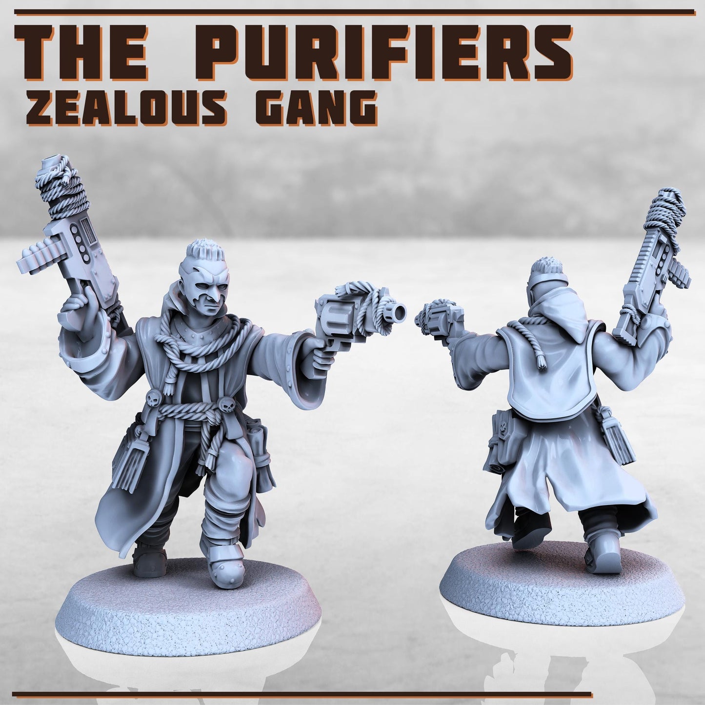 The Purifiers - Zealous Gang -  Sci-Fi Grimdark City Skirmish Warfare Purifier Mercenaries by Print Minis