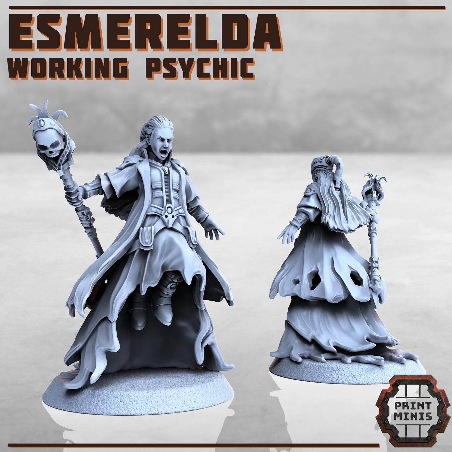 Esmerelda - Mind-locked Psychic, Sci-Fi Space Mercenaries by Print Minis