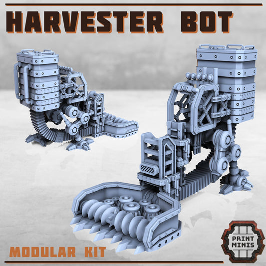 Harvester Bot with drivers - Corpse Harvester Cult -  Sci-Fi Grimdark Gang by Print Minis