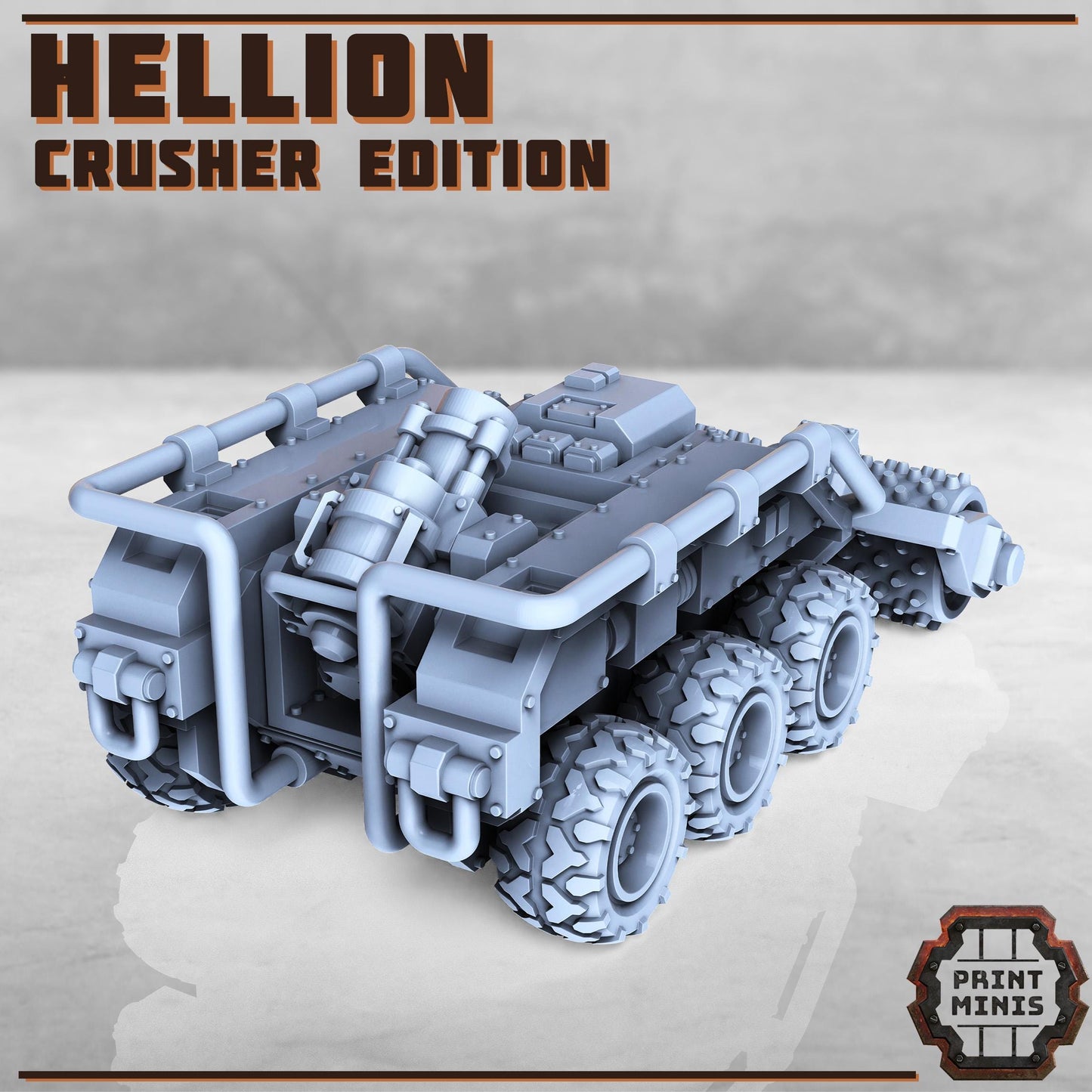 Hellion - Crusher Edition - Demolitions Vehicle and Remote Defence Vehicle - Kaledon Fortis Army, Sci-Fi Space Soldiers by Print Minis