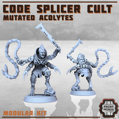 Code Splicer Cult - Mutated Acolytes -  Sci-Fi Grimdark Splicers by Print Minis