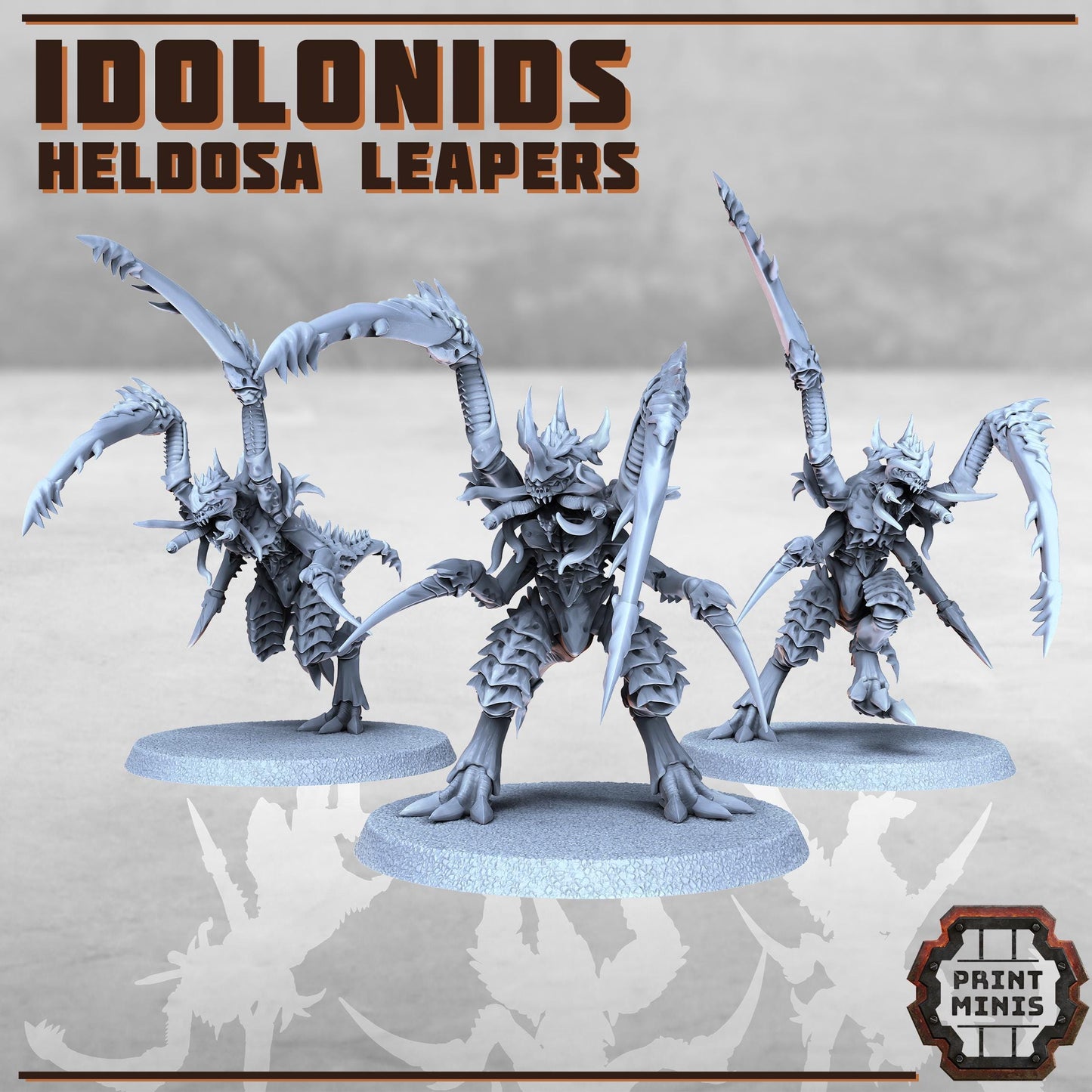 Idolonids - Heldosa Leapers -  Sci-Fi Grimdark Bug aliens by Print Minis