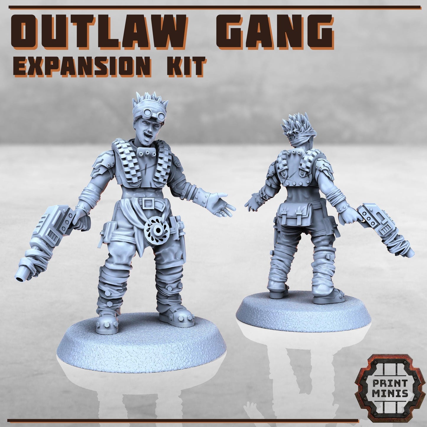 Outlaw Gang Expansion - Outcast Gangers - Sci-Fi Grimdark Mercenaries by Print Minis