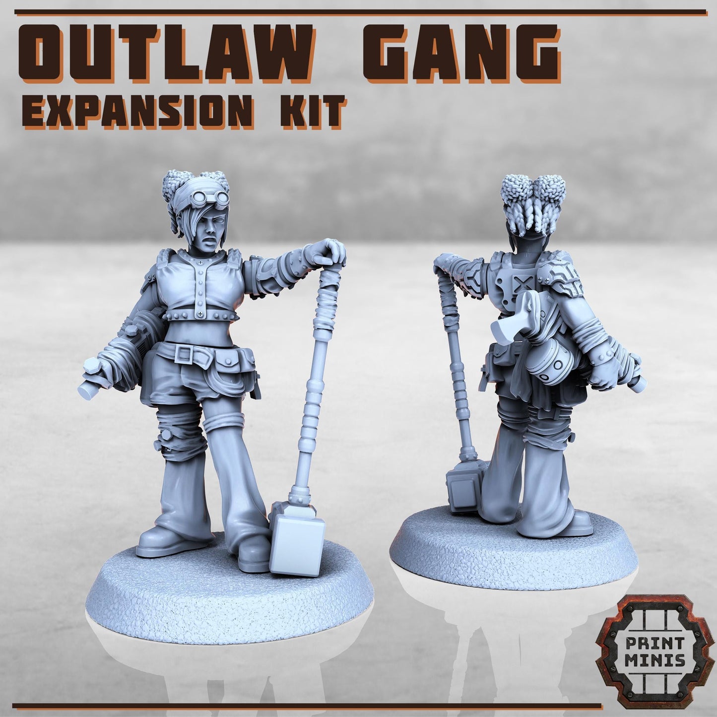 Outlaw Gang Expansion - Outcast Gangers - Sci-Fi Grimdark Mercenaries by Print Minis