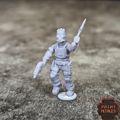 Outlaw Gang - Outcast Gangers - Sci-Fi Grimdark Mercenaries by Print Minis