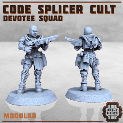 Code Splicer Cult - Devotee Squad -  Sci-Fi Grimdark Splicers by Print Minis