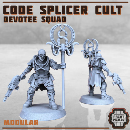 Code Splicer Cult - Devotee Squad -  Sci-Fi Grimdark Splicers by Print Minis