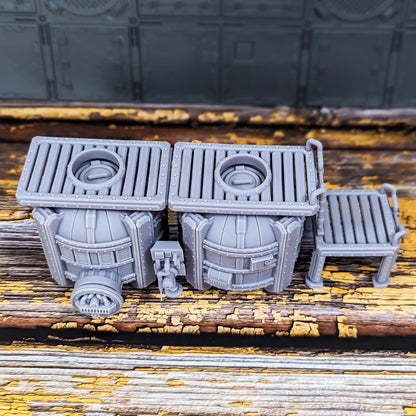 Fuel Station - Sci-Fi Space Industrial Terrain by Print Minis