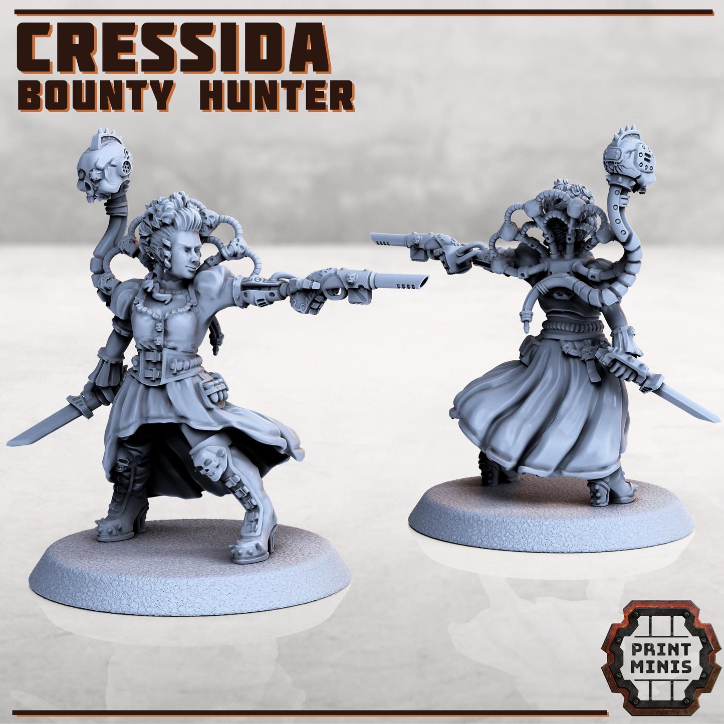 Cressida - Bounty Hunter -  Sci-Fi Grimdark Mercenaries by Print Minis