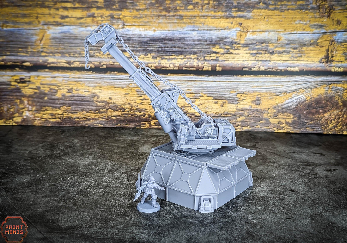 Heavy Lift Crane - Sci-Fi Space Industrial Terrain by Print Minis