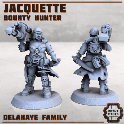 Jacquette - Bounty Hunter -  Sci-Fi Grimdark Mercenaries by Print Minis