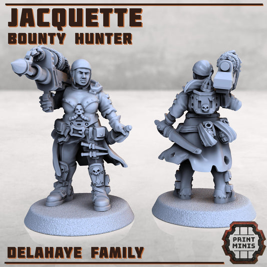 Jacquette - Bounty Hunter -  Sci-Fi Grimdark Mercenaries by Print Minis